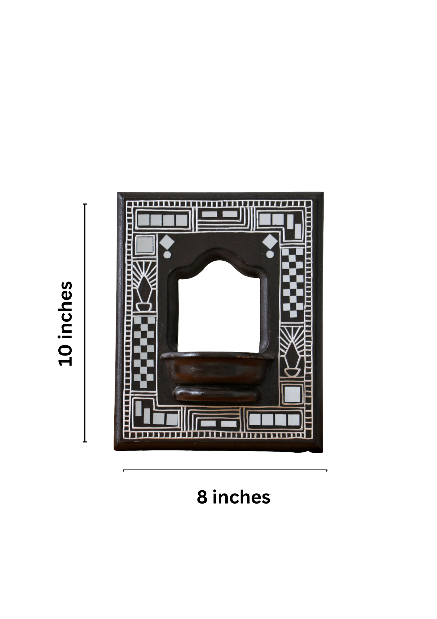 Lippan Art Style Maadam - Dark Brown - Intricate Form - Single Piece