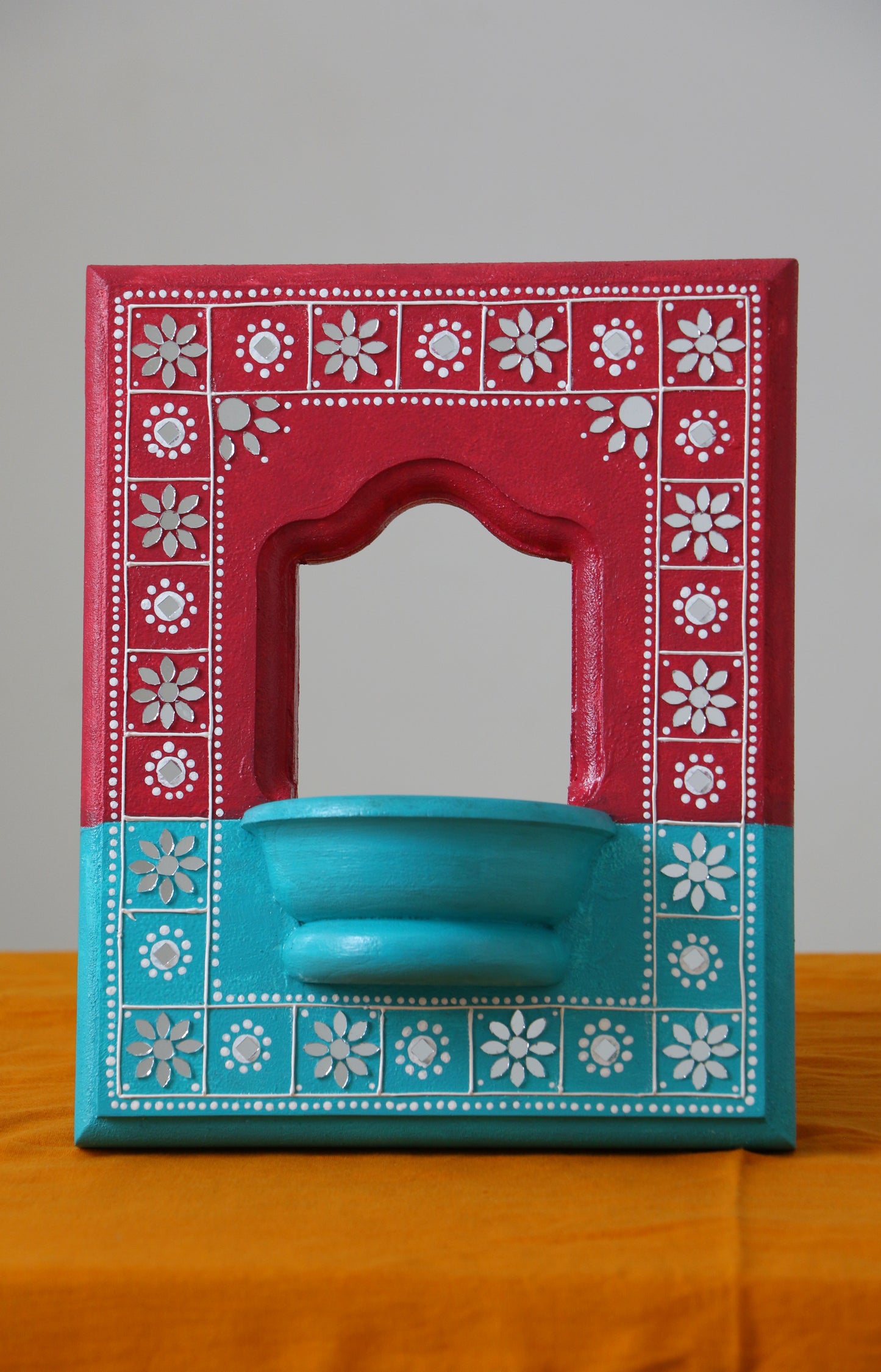 Lippan Art Style Maadam - Blue & Pink Harmony