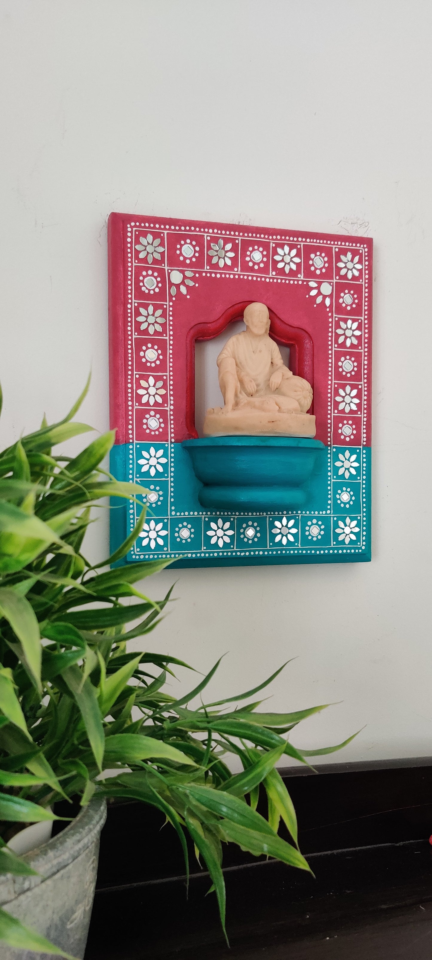 Lippan Art Style Maadam - Blue & Pink Harmony