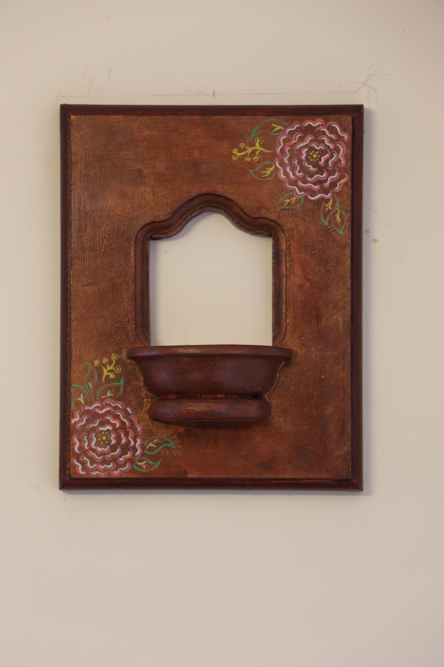 Floral Motifs - Golden Maroon Appeal - Set Of 2