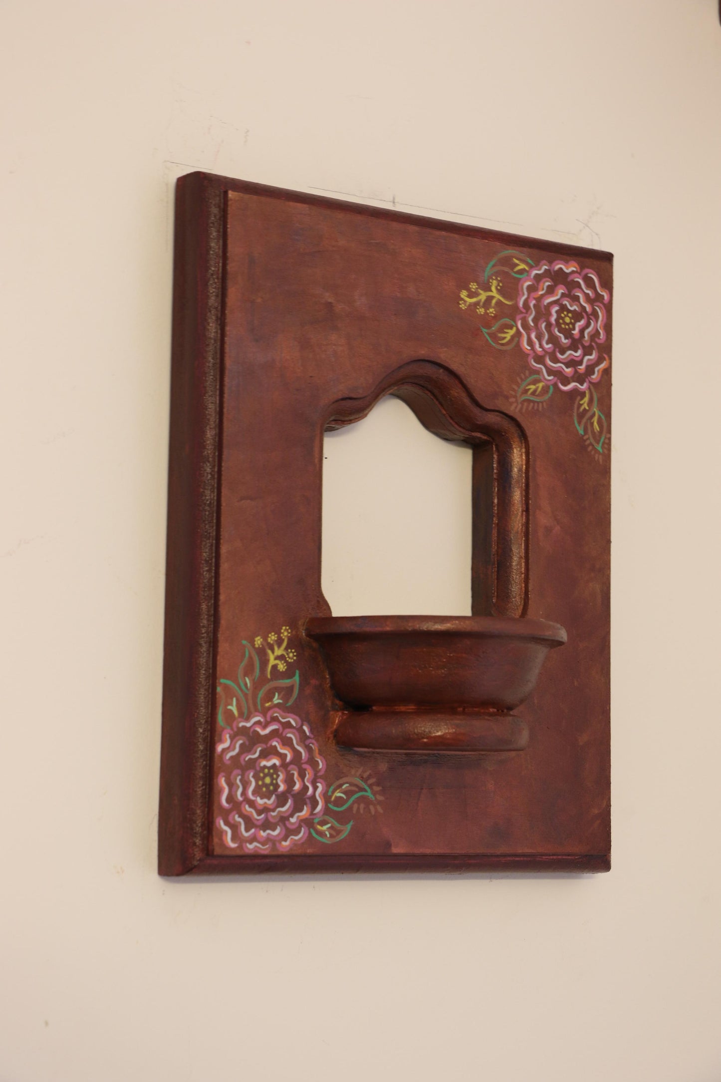 Floral Motifs - Golden Maroon Appeal - Set Of 2