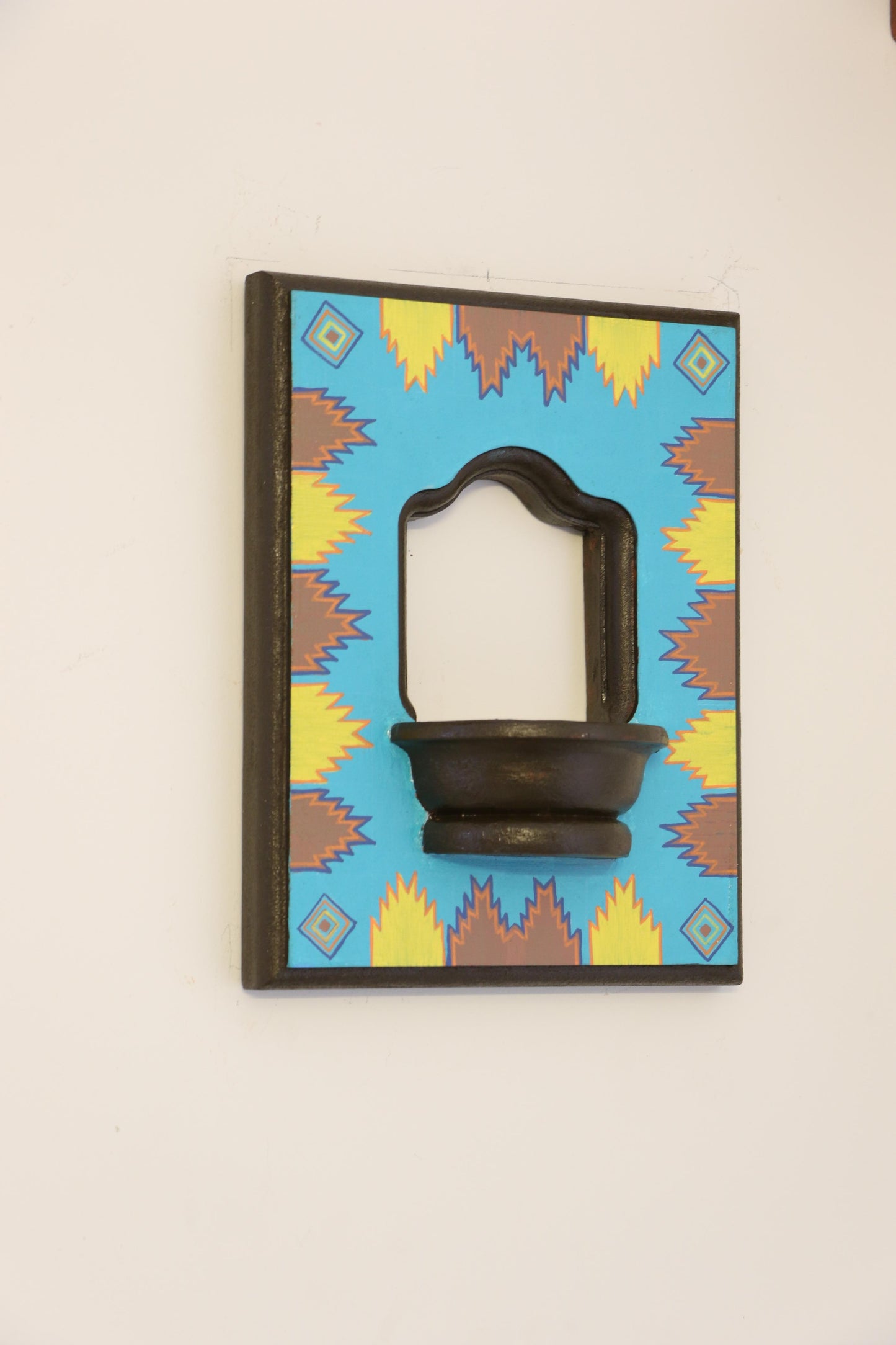 Temple Border - Teal & Brown Harmony - Set Of 2