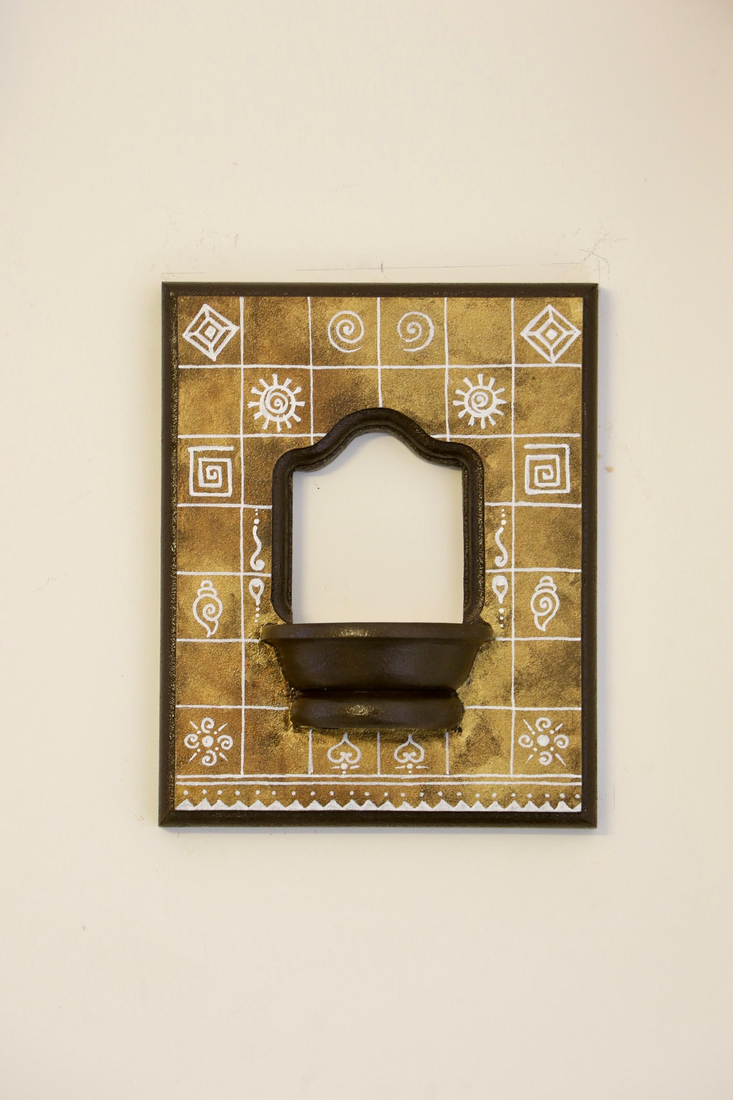 Traditional Motifs - Golden Brown Glow - Set Of 2