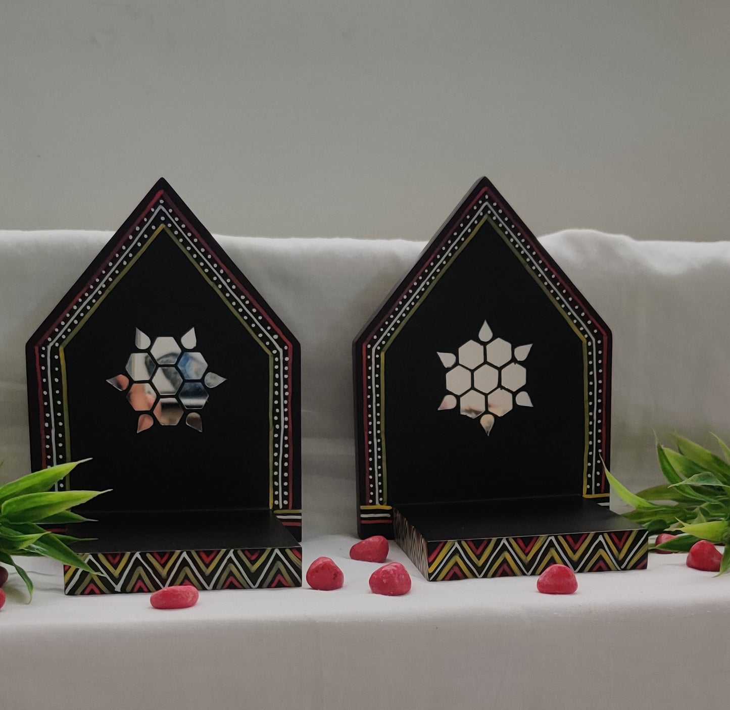 Kutty Maadams - Dark Brown - Hexagon Beauty - Combo - Set Of 6