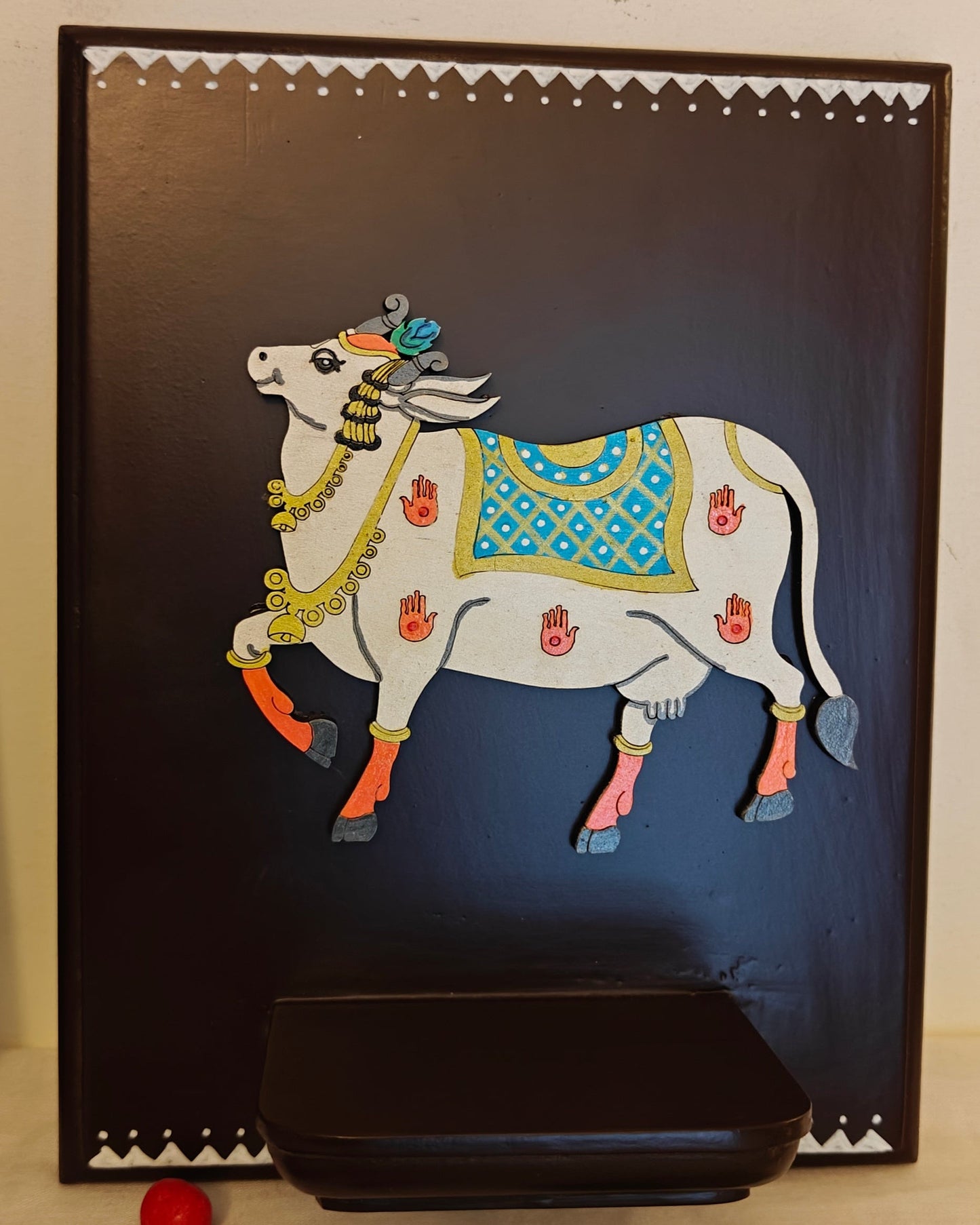 Pichwai Cow - Dark Brown - Set Of 2