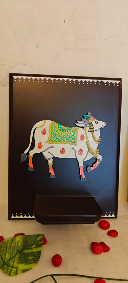 Pichwai Cow - Dark Brown - Set Of 2