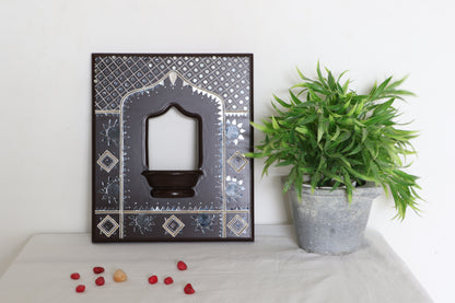 Lippan Art Style Maadam -  Heritage Grid - Dark Brown - Single Piece