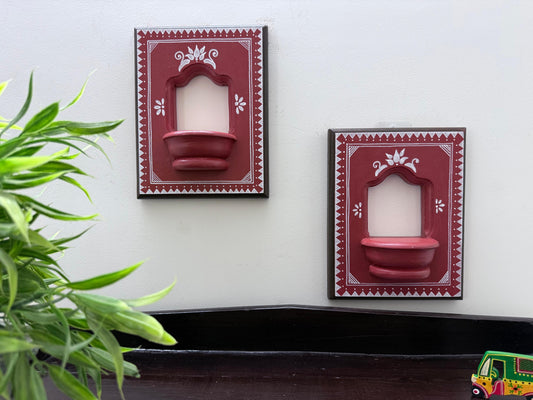Heritage Blossom - Terracota Red Delight - Set Of 2