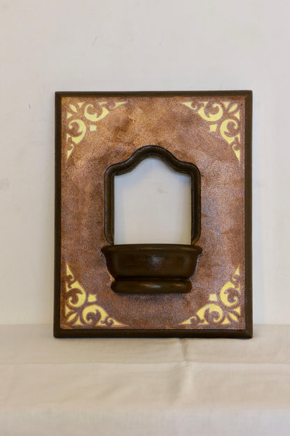 Corner Motifs -Rustic Brown Elegance - Set Of 2