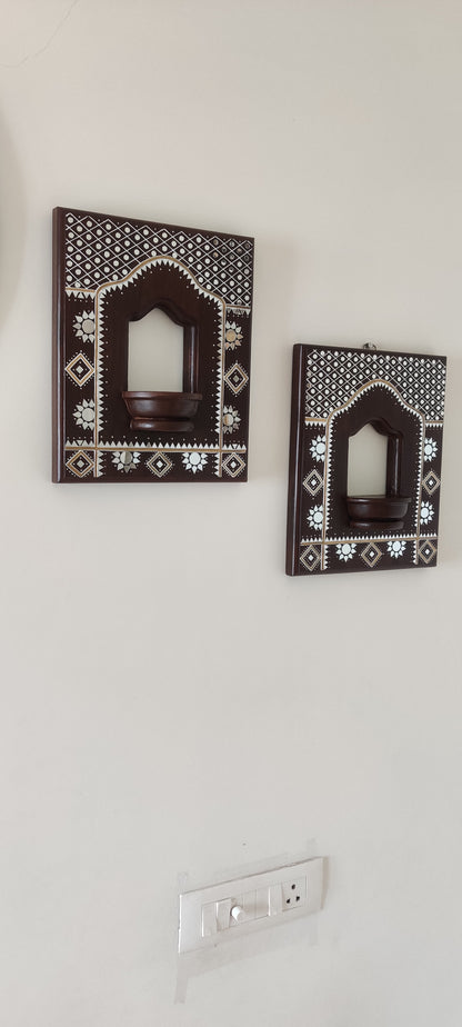 Lippan Art Style Maadam -  Heritage Grid - Dark Brown - Single Piece